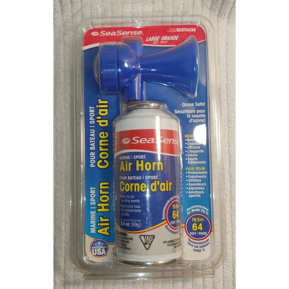 *SeaSense Air horn hand held 127db,LOUD BLAST, Large 3.5 OZ-NEW
